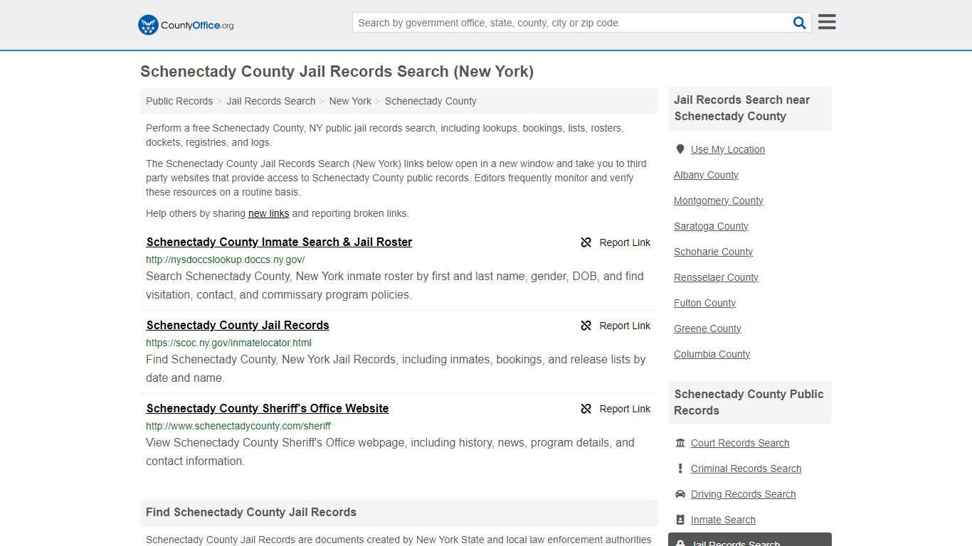 Schenectady County Jail Records Search (New York)